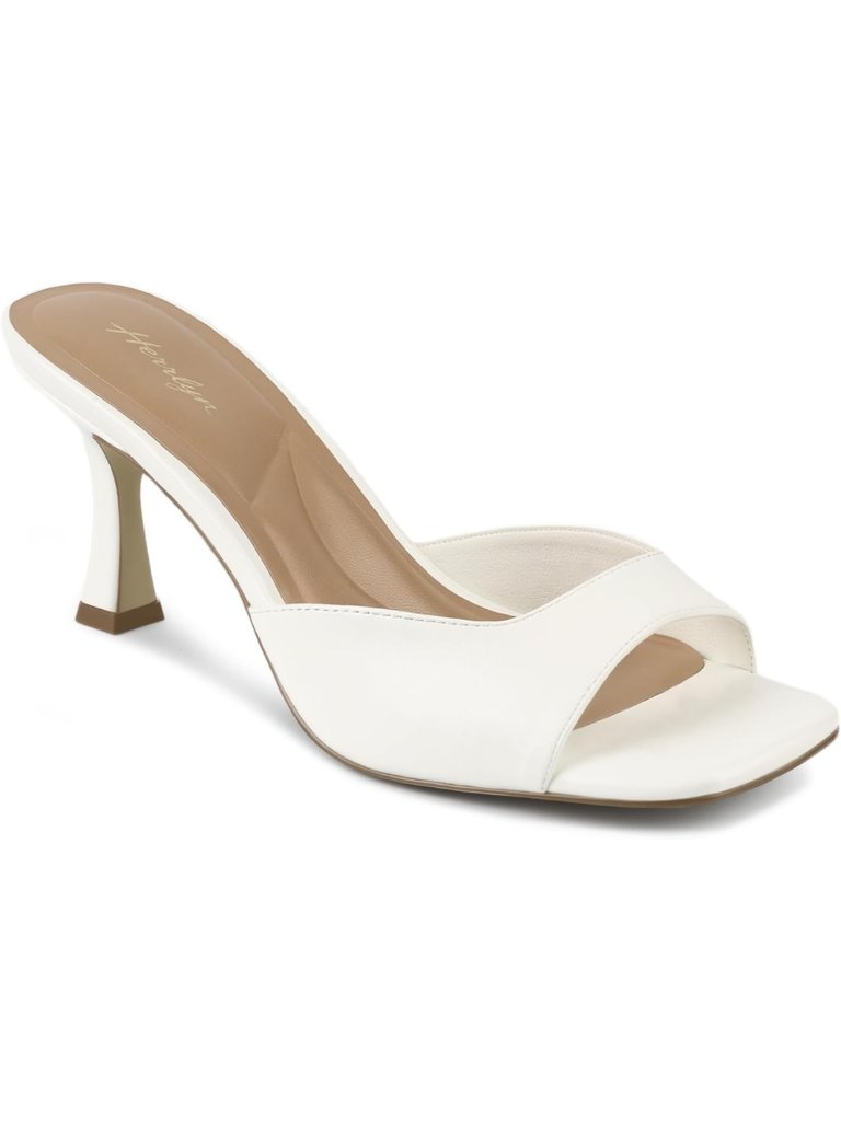 Chic Backless Kitten Heels For Women, Square Toe Slip-On Mules For Summer Events